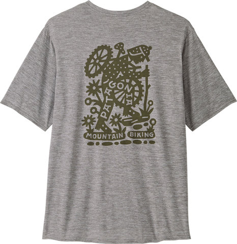 Patagonia Capilene Cool Daily Graphic Lands T-Shirt - hike-a-bike-feather grey/M