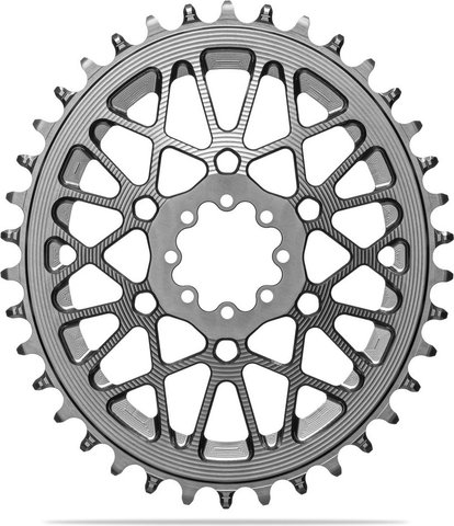 absoluteBLACK Oval 1x AXS SRAM Gravel Direct Mount 8 Schrauben Kettenblatt - titanium | 38 | 38 Z