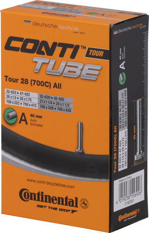 Continental Tour 28 Bike Inner Tubes - 700x32-47mm With 40mm Schrader Valves (2-Pack)