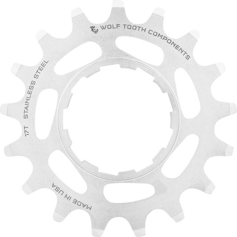 Wolf Tooth Components Edelstahl Singlespeed Ritzel - silver/17 Zähne