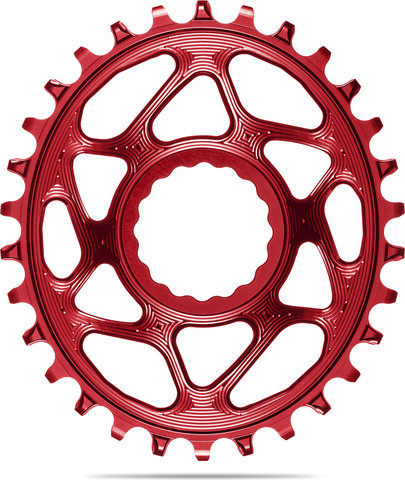 absoluteBLACK Oval Kettenblatt für Race Face Cinch 6 mm Offset - red | 30 Z | 30
