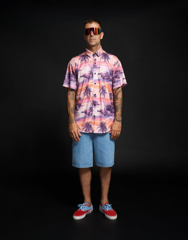 Loose Riders Party Shirt - sunset palms/M