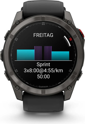 Garmin Fenix 8 Pro – 51 mm AMOLED Sapphire Titanium GPS multisport smartwatch - black-carbon gray