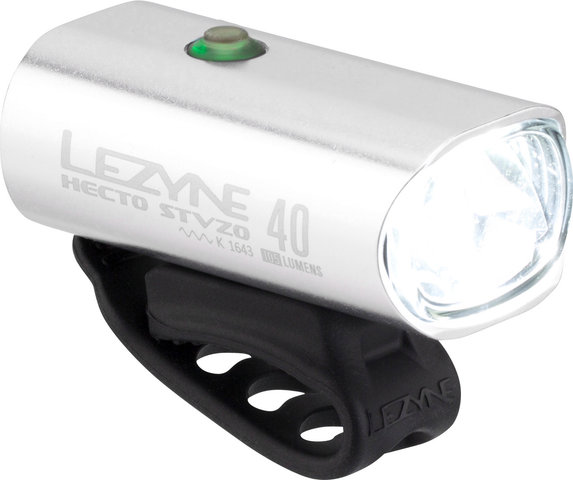 Lezyne Hecto Drive 40 LED front light with StVZO approval - polished silver