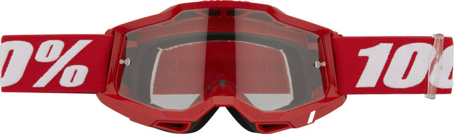 100% Accuri 2 OTG Clear Lens Goggle - neon red/clear