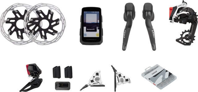 SRAM Red E1 AXS HRD FM for 2x12 CL Groupset + Hammerhead Karoo - black-silver/Braze-on/none/none/without