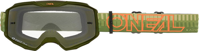 O'NEAL B-10 Striped Goggle - green-orange | clear
