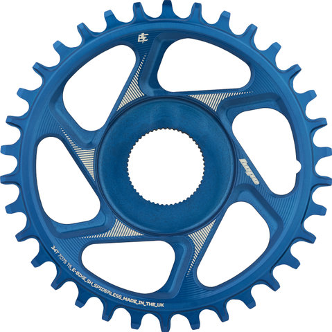 Hope R22 Spiderless Direct Mount E-Bike Kettenblatt für Shimano EP8/E8000 - blue/34 Z