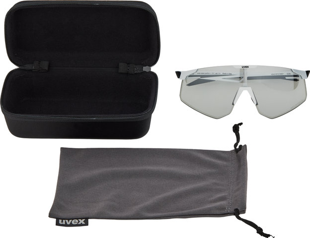 uvex pace perform S V Sports Glasses - white matte/litemirror silver