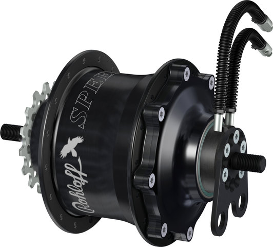 Rohloff Speedhub 500/14 TS Eje atornillado Tandem 135 mm Buje de engranaje - negro-anodizado/Typ 1, 32 agujeros