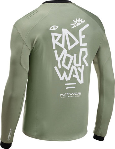 Northwave Sharp L/S Trikot - green-khaki | L