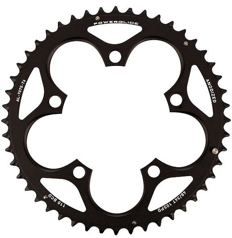Road Chainring, 5-arm, 110 mm BCD - black/48 tooth pin long
