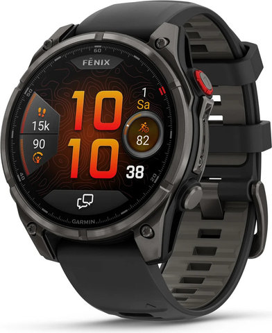Garmin Fenix 8 Pro – 47 mm AMOLED Sapphire Titanium GPS multisport smartwatch - black-carbon gray