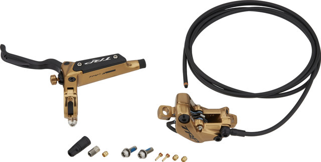 TRP DH-R EVO Disc Brake - gold/Front wheel/Left (side-specific)