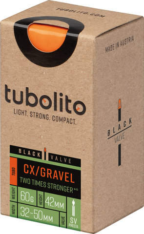 tubolito Tubo-CX/Gravel-All chambre à air 27,5"/28" modèle 2025 - black/32-50 x 584-622 SV 42 mm/32-584 à 50-622/Valve Presta (SV)/42 