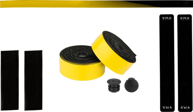 Fizik Vento Microtex Tacky Bicolor Handlebar Tape - black-yellow