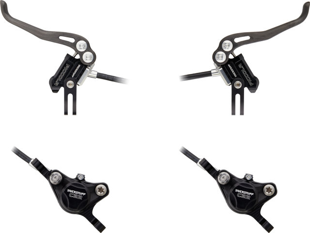 Trickstuff Set de Freins à Disque Piccola Carbon av+arr Postmount - noir-argenté/Ensemble/gauche/droite (spécifique)
