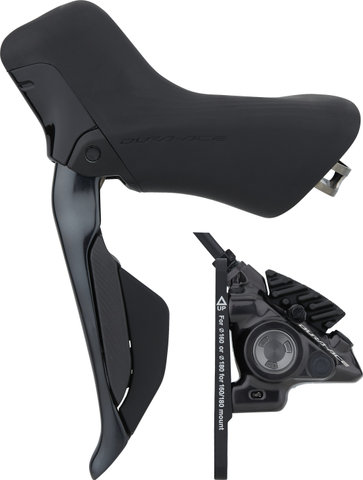 Shimano Frein à Disque Dura-Ace BR-R9270 + Di2 ST-R9270 - noir/Roue avant/Gauche (spécifique au côté)