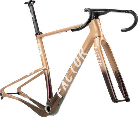 Factor Kit de Cuadro SARANA Prismatic Gold T47a Shimano Gravel Carbono 28" - prismatic gold | 28" | M | 51 mm | 38 cm, 100 mm