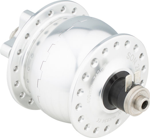SON 28 6-Bolt Disc Hub Dynamo - silver-anodised/36 hole