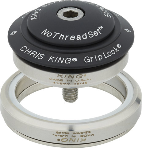 Chris King DropSet 5 IS42/28,6 - IS52/40 GripLock Steuersatz - matte jet/1 1/8" - 1,5" tapered/IS42/28,6 - IS52/40