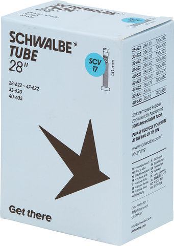 Schwalbe Schlauch SCV (Schwalbe Clik Valve) 28" - schwarz | SCV (Schwalbe Clik Valve) | 28-622 bis 47-635 | 40 mm