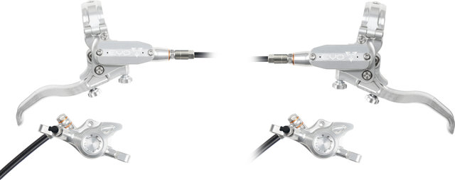 Hope Juego de Frenos de Disco EVO X2 con Latiguillo de Plástico - silver-silver | Set | left/right (side-specific)