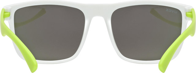 uvex rookie glasses - matte white-lime | mirror green