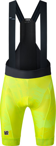 GOBIK Culotes cortos con tirantes Absolute Print K10 High Key Edition - liquid lime/M