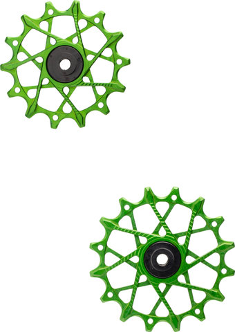 Garbaruk Juego de poleas de cambio de 14 + 16 dientes para SRAM Eagle Transmiss - green | 14 dientes (polea guía), 16 dientes (polea tensora)