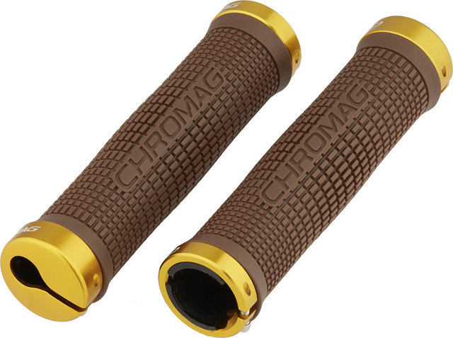 Chromag Squarewave Lock On Lenkergriffe - brown-gold/142 mm