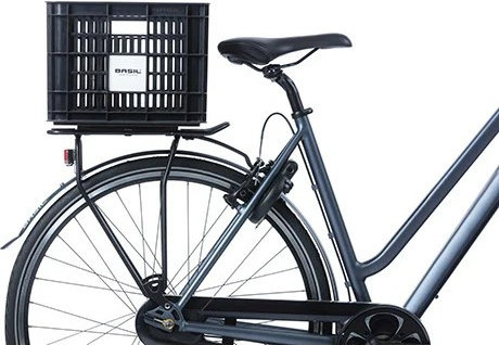Basil Crate M Bicycle Box - black/29 l