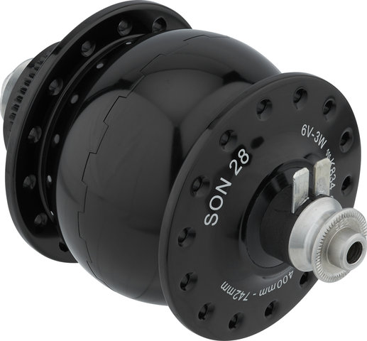 SON 28 disc center lock hub dynamo - black/28 hole