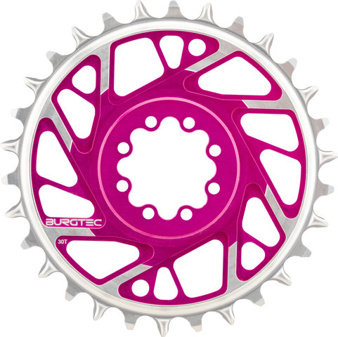 Burgtec plateau SRAM 8 trous thick-thin avec déport de 3 mm - toxic barbie pink | 30 | 30 