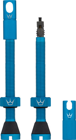 Peaty's Chris King Edition MK2 Tubeless Ventil 2er-Set - turquoise/SV 60 mm