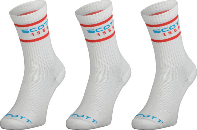 Scott Retro Casual Crew Socken 3er-Pack - white/42 - 44