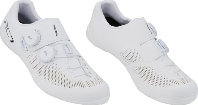 Shimano Zapatillas de ciclismo de carretera SH-RC703E anchas - white/41