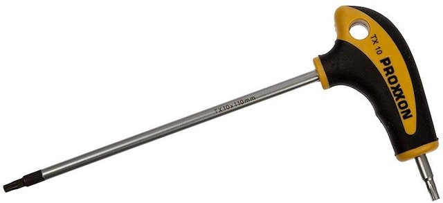 Proxxon Mango en L de destornillador para Torx - negro-amarillo/T10