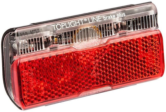 Lampe Arrière à LED Toplight Line Brake Plus avec Feu Stop (StVZO) - rouge-noir/50 mm