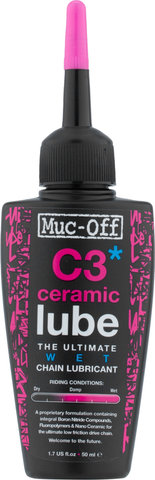Muc-Off Lubrifiant pour Chaîne C3 Ceramic Wet Lube avec Lampe UV - universal/50 