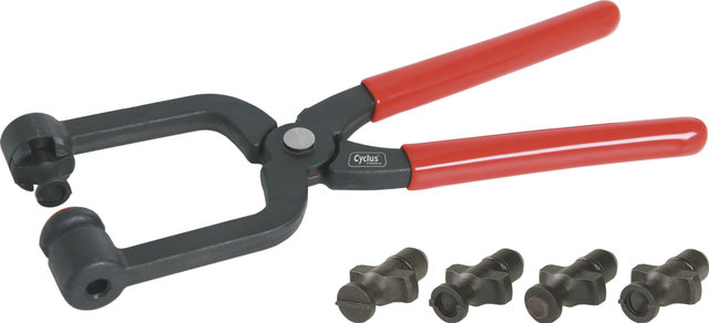 Cyclus Tools Set de pinzas de montaje Chainringr para tornillos de platos - rojo / negro