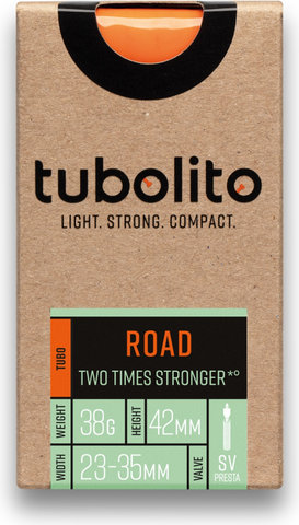 tubolito Chambre à air Tubo-Road 28 - orange | Valve Presta (SV) | 42 mm