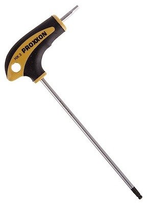 Proxxon Mango en L para destornillador llave hexagonal - negro-amarillo/3 mm