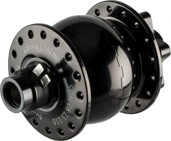 SON 28 15 110 Boost 6-Bolt Disc Hub Dynamo - black/32 hole