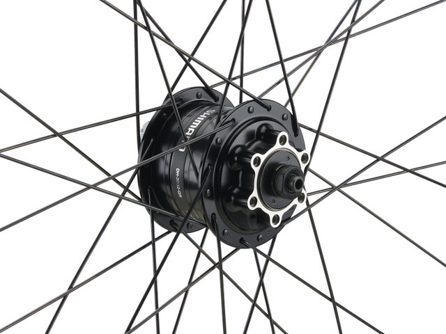 bc basic Urban Alivio 6-Bolt Disc DT Swiss 466d 28" Wheelset - black | 28" set (front 9x100 dynamo + rear 10x135) Shimano