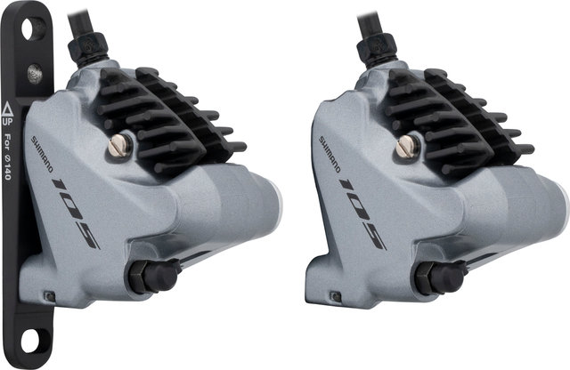 Shimano Set de Freins à Disque av+arr 105 BR-R7070 + ST-R7020 - spark silver/Ensemble/gauche/droite (spécifique)