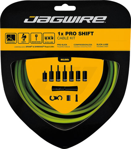 Jagwire 1X Pro Shifter Cable Set - organic green