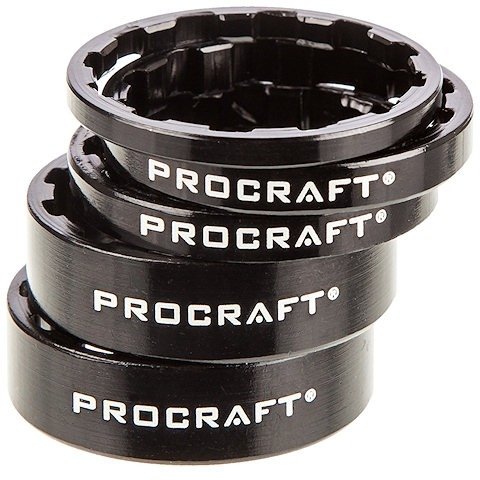 Procraft Juego de espaciadores Superlight 1 1/8" - negro/universal