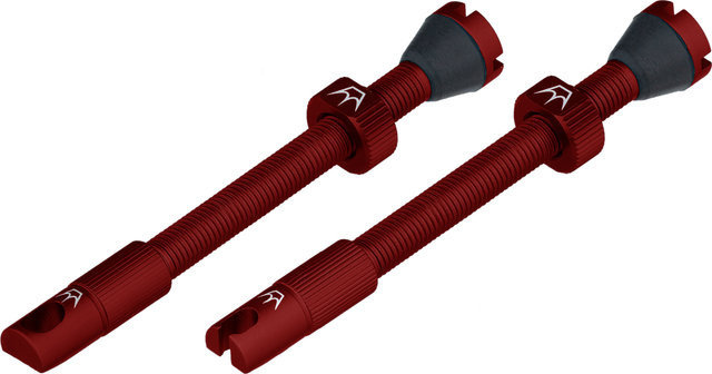 Peaty's Holeshot Fast Flow tubeless valves - red | Presta Valve (SV) | 60 mm