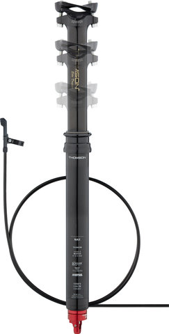 Thomson Covert Black 125 mm Sattelstütze - schwarz/0 mm/27,2 mm/1-fach/380 mm
